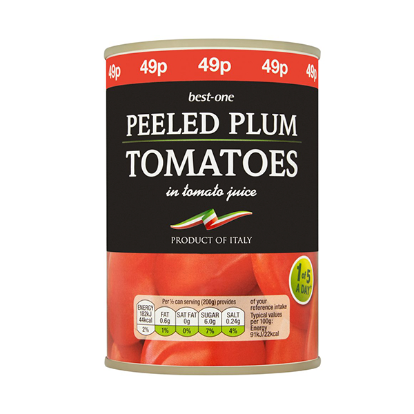 Best One Peeled Plum Tomatoes 400g