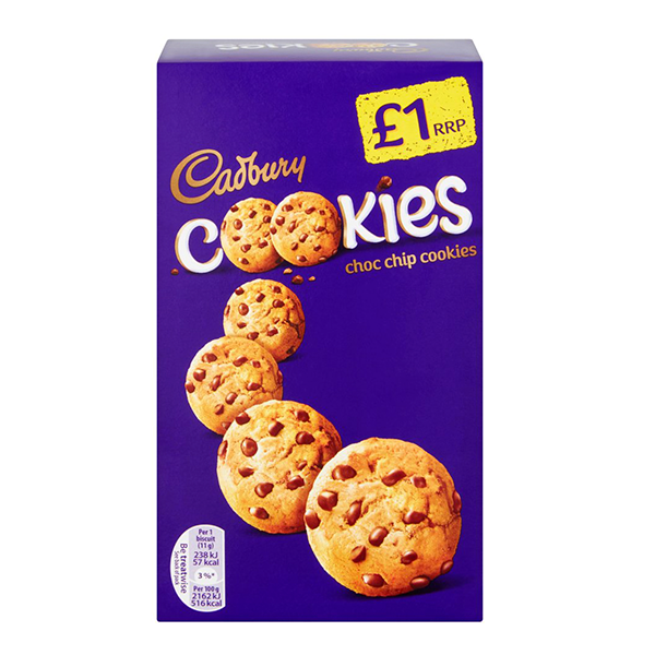 Cadbury Chocolate Chip Cookies Uk Assorted 150gm