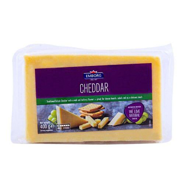 Emborg White Cheddar Cheese 400gm