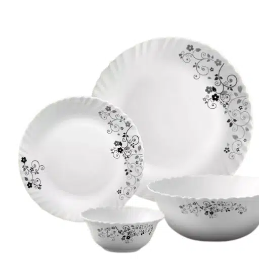 La Opala Dinner Set Flowered Mystrio Black 47pcs 0268