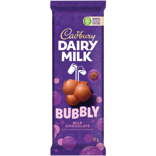 SA CADBURY DAIRY BUBBLY CHOC 87GM