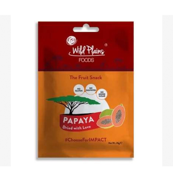 Wild Plains Dried Papaya Chunks 100gm
