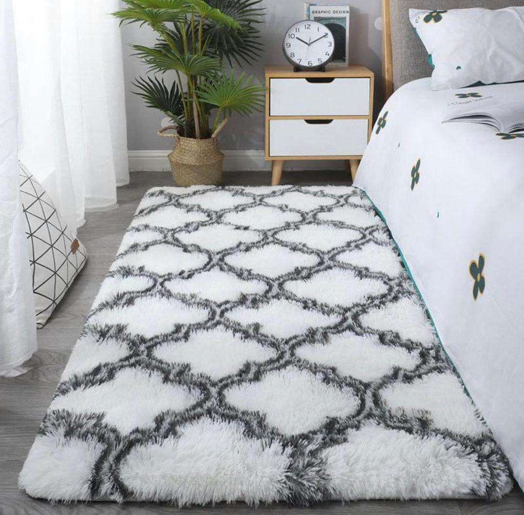 200 x 280cm Fur Rug Anti-Slip Super Soft Sheepskin Bedside Rugs Non-Shedding Rugs for Bedroom Living Room Kids Room Interior