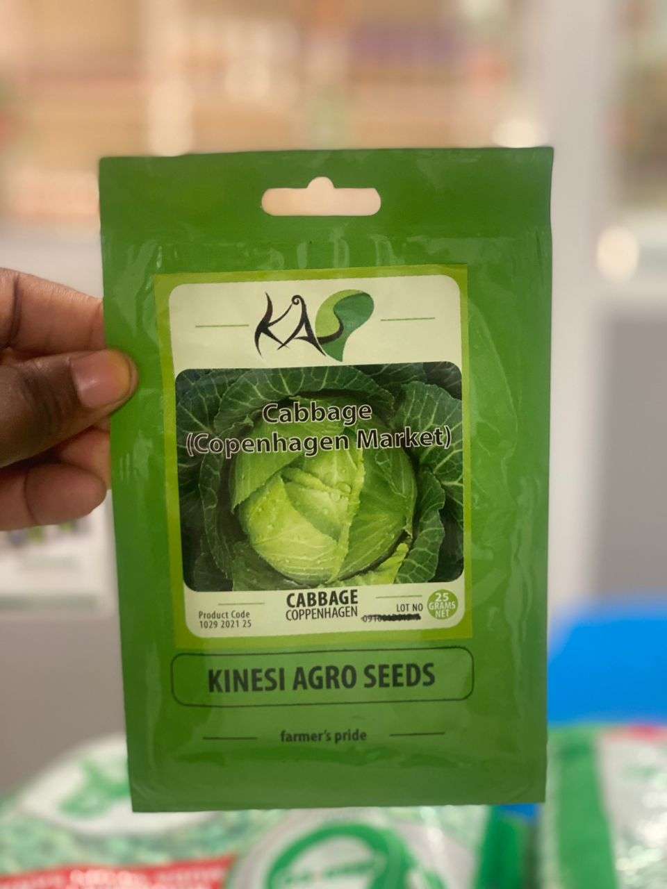 Cabbage (Copenhagen Market) Kinesi Agro Seeds - 25 gm