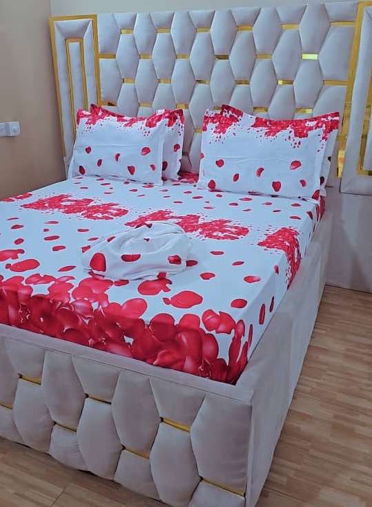 Cotton 2 bedsheets with 4 pillow cover 8 by 7 ft