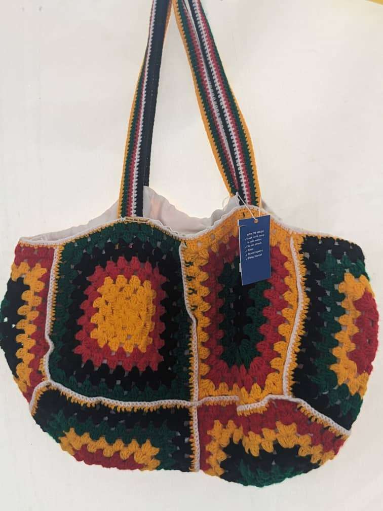 Crochet Bag, Granny Shopping Bag