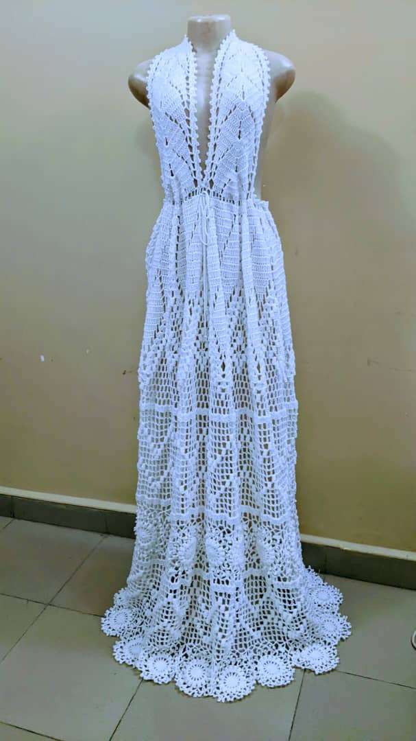 Crochet Wedding Dress, White Lace Dress, Wedding Woman Dress, Bridal Crochet Dress, Boho Chic Dress, Cocktail Dress, Romantic Crochet Dress