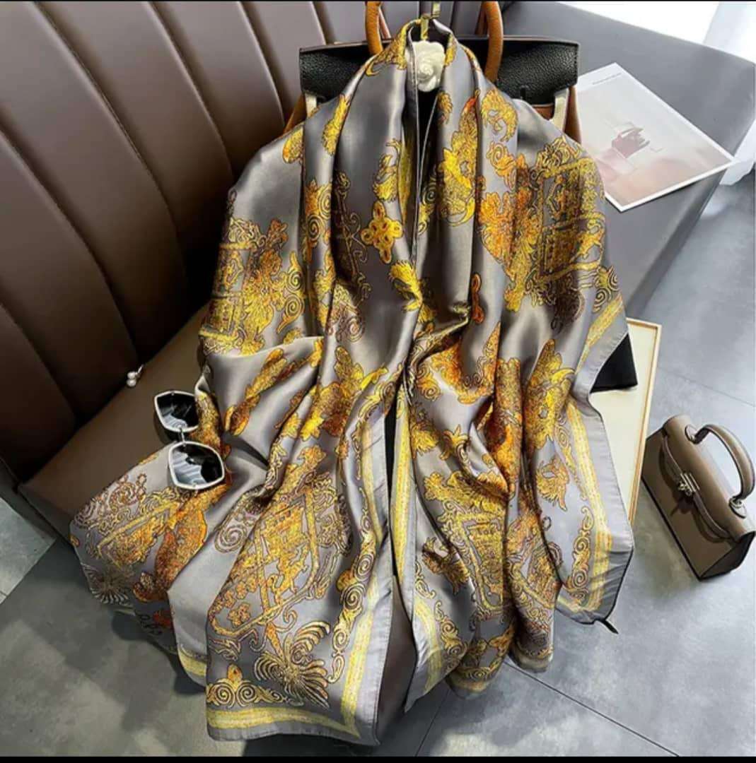 Custom Ladies Long Large Silk Scarf Stoles Luxury Designer Inspired Silk Scarves for Women