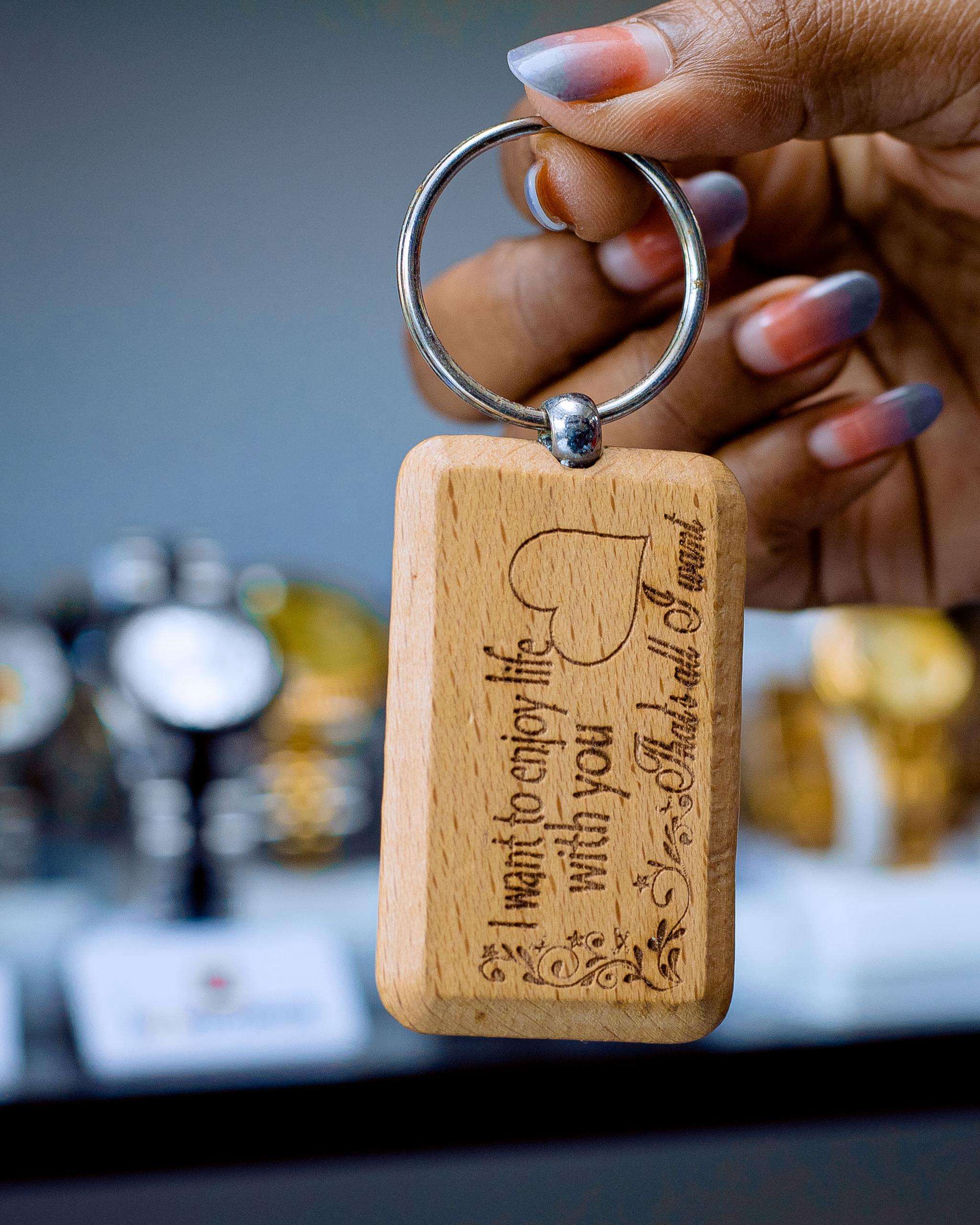 Engraved key holder
