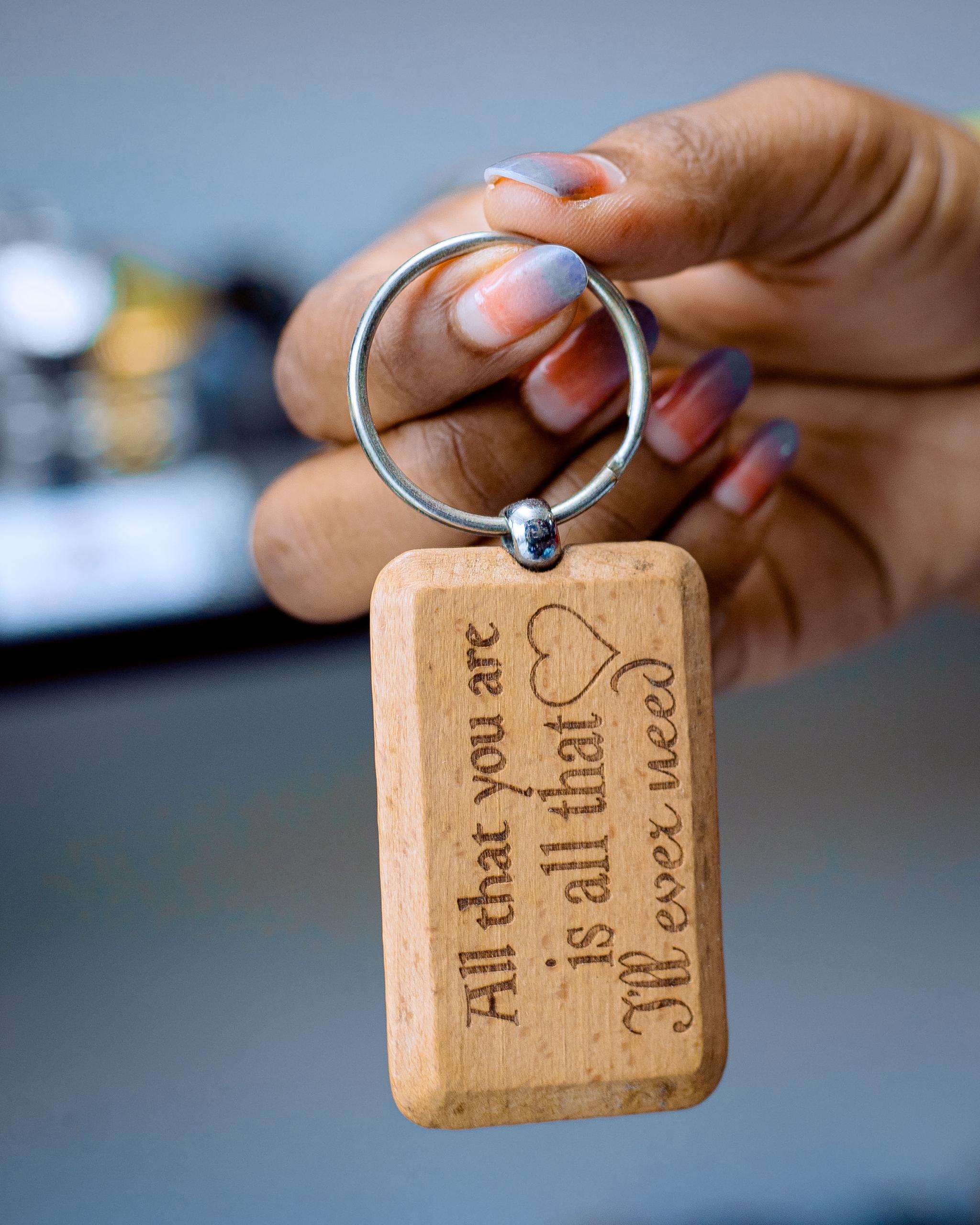 Engraved key holder