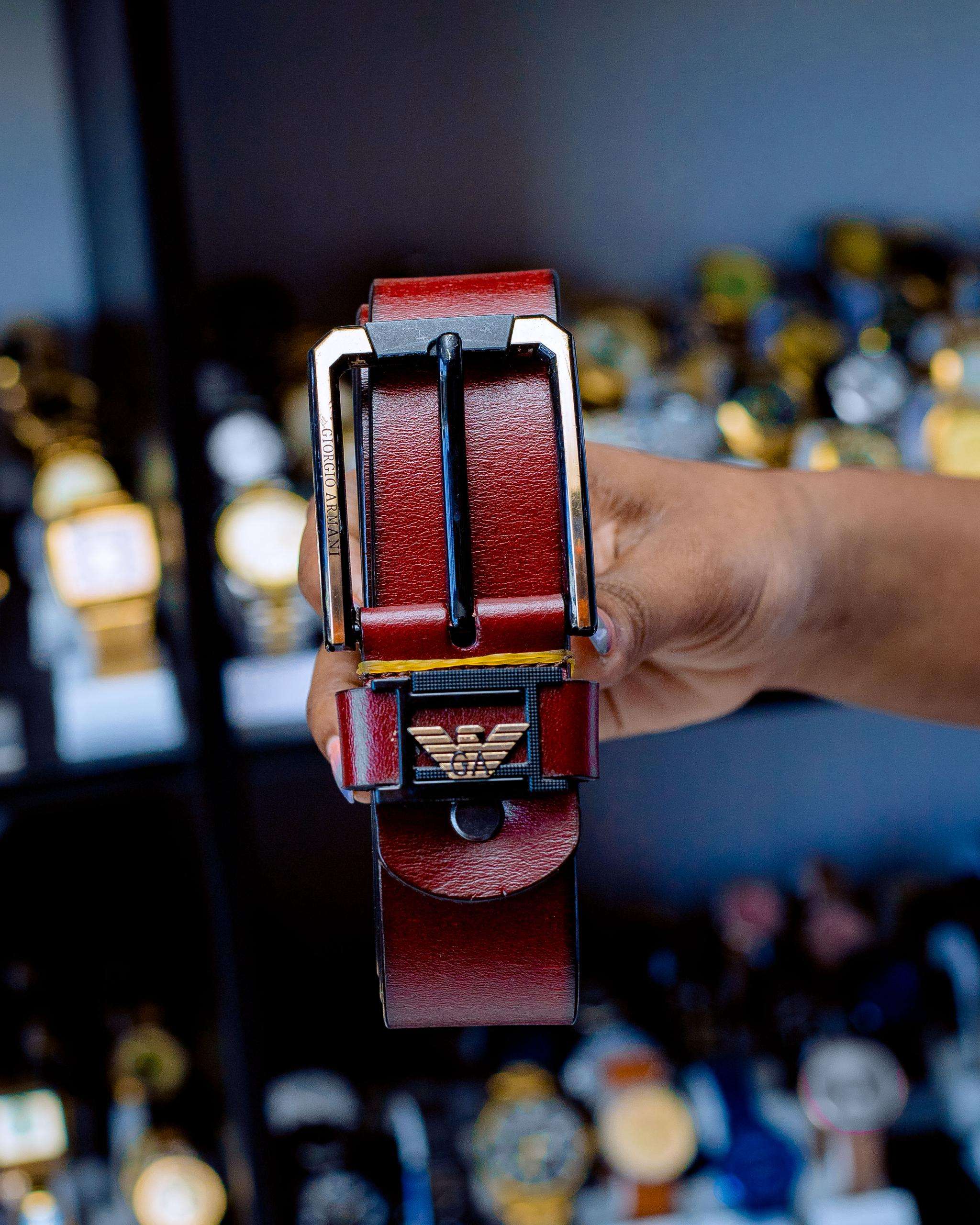 GA men leather belt