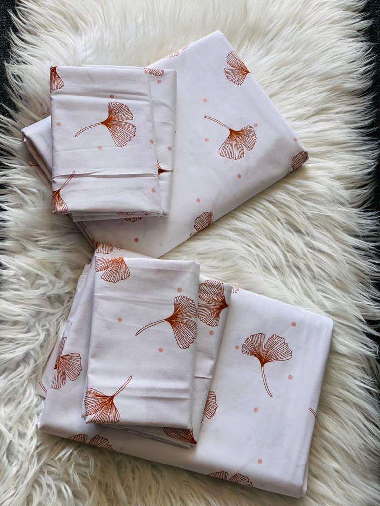 Pure cotton sheets 2 bed sheets 4 pillow cases