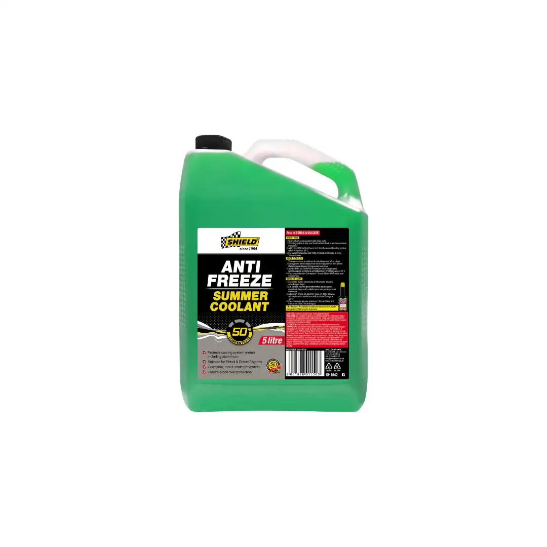 SHIELD ANTI-FREEZE & SUMMER COOLANT GREEN - 50% (5L) - SH1542