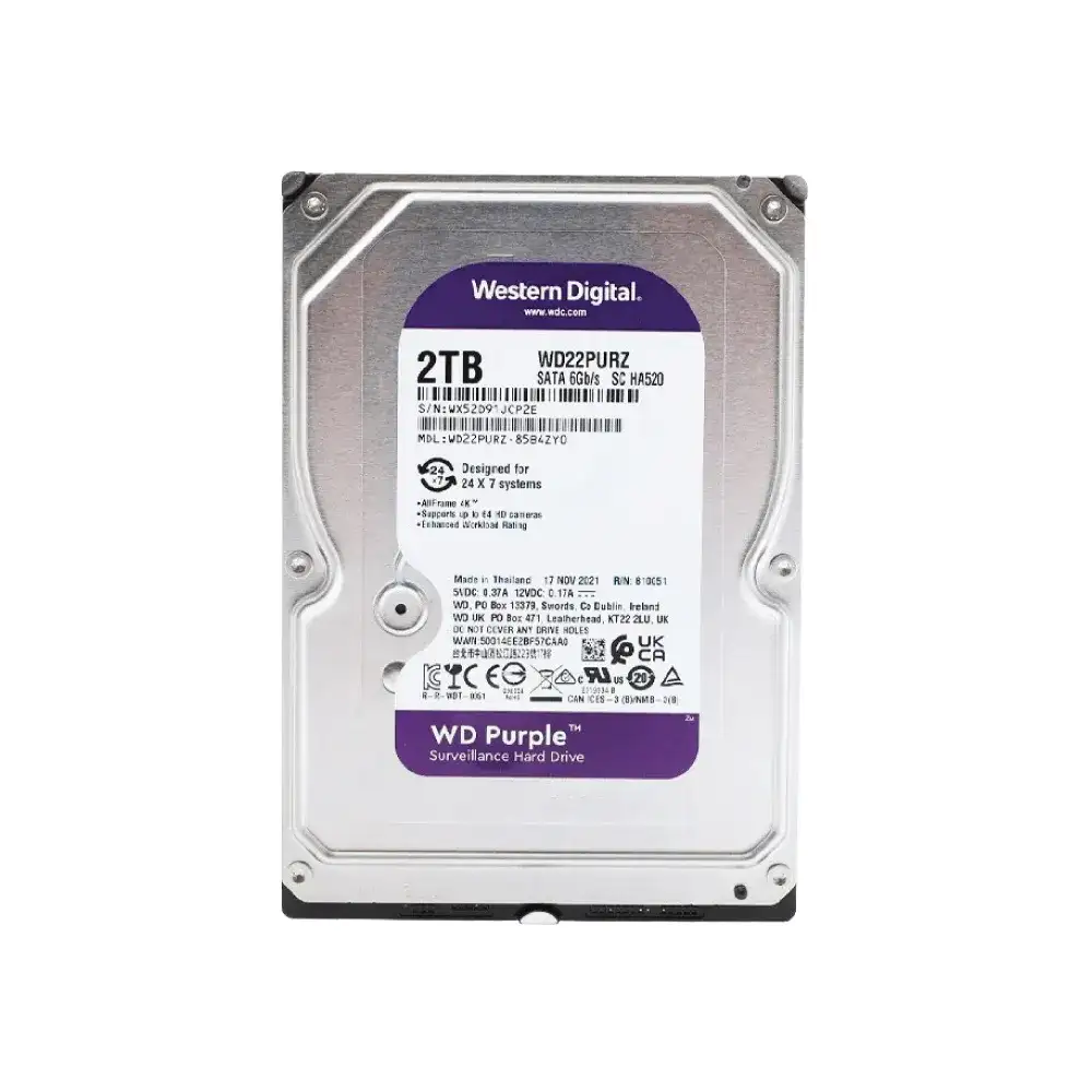 Western Digital WD Purple 2TB Surveillance Hard Drive (WD10PURZ)