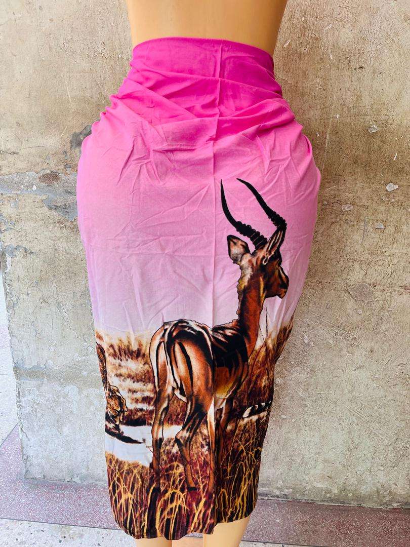 Women's Beach Long Sarong Swimsuit Coverups Chiffon Scarf with Tassels Bathing Suit Skirt Bikini Wraps for Women Swimwear Multicoloured (African Vikoi)