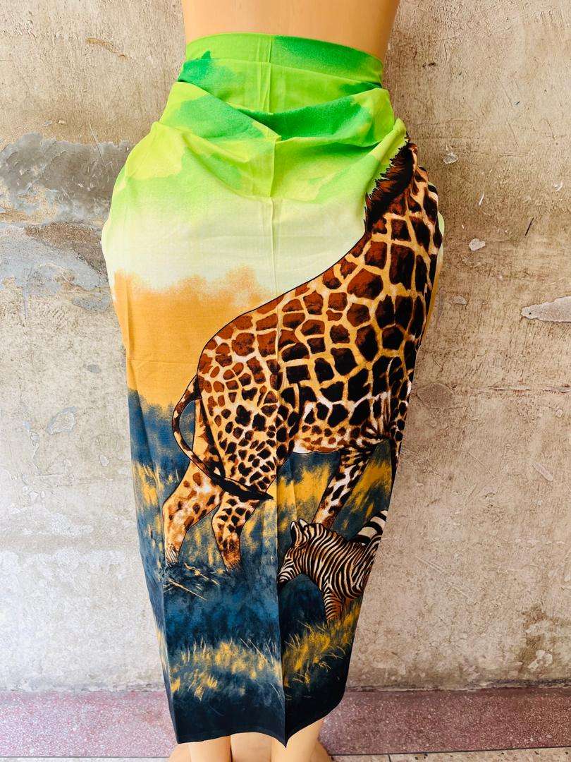 Women's Beach Long Sarong Swimsuit Coverups Chiffon Scarf with Tassels Bathing Suit Skirt Bikini Wraps for Women Swimwear Multicoloured (African Vikoi)