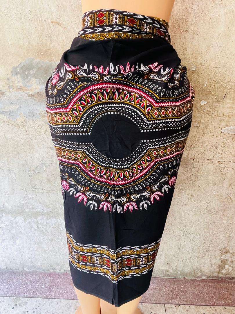 Women's Beach Long Sarong Swimsuit Coverups Chiffon Scarf with Tassels Bathing Suit Skirt Bikini Wraps for Women Swimwear Multicoloured (African Vikoi)
